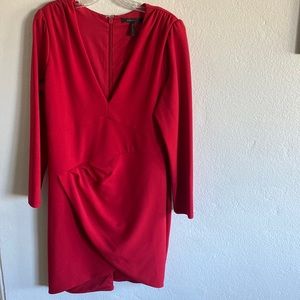 Red Deep V BCBGMAXZRIA Cocktail dress